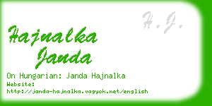 hajnalka janda business card